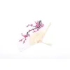 Lato Vintage Folding Bamboo Wentylator na imprezę Favor Chinese Styl Hand Held Flower Fani Dance Wedding Decor BWB7687