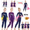 Barn Swim Wear Girls 2,5 mm Neoprene Swimnming Suit Barn Termisk dykdräkt Djupvattenvärme Wetsuit UV -skydd Baddräkt för snorkling