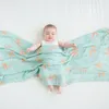 Newbaby cobertor dupla gaze envoltório roupões recém-nascido bando infantil impressão dos desenhos animados toalha de banho de algodão coberto de algodão cobertores ewc7501