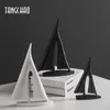 Resin Creative Sailboat Decoration Home Decor Living Room Desktop Ornaments Modern Accessories 211108