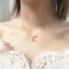 Chains Classic Blue Lucky Gem Necklace Beautiful Simple Versatile Clavicle Chain Neckalce For Woman Star Necklaces Women