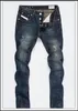 Новые дизайнерские мужские джинсы тощие брюки повседневные роскошные джинсы мужские моды огорчены разорванные тонкие мотоцикла мото байкер джинсовые хип-хоп брюки