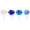 G017 Colorful Smoking Pipes Bowls 14mm 19mm Male Female Glass Bowl Tobacco Dab Rig Bong Tool Accessory 6 Models