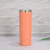 20 أوقية نحيل tumblers الفولاذ المقاوم للصدأ مستقيم كوب عبر الحدود مشرق الفم رذاذ البلاستيك سيارة كوب فراغ العزل كؤوس بواسطة البحر T2I52231