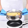 Silikonvärmebeständiga handskar klämmor isolering non stick antislip potten tarmhållare klipp matlagning bake ugn mitts7654943