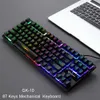 Luminous Gaming Mechanical Keyboard 87 Keys With RGB LED Backlit USB Wired 15M Keybord Waterproof MultiMedia For Tablet Desktop 28447395