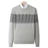 Varsanol Mężczyźni Knited sweter zima 100% bawełna Ciepły Slim Męskie Topy Odzież Dorywczo O-Neck Koreański Ubrania Vintage Sweter Mężczyzna 210601
