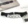 Cintos cinturões de corrente de corrente prata cintura de metal para mulheres Cummerbunds Casaco de mulheres largura de cintura 3,5 cm ceiture femme