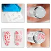 Nail Art Kits 3pcs Stamper Scraper Set Double Head Silicone White Clear Jelly Stamp Rhinestone Pen Shape For Manicure Template