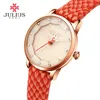 2022Julius Kolorowe Ladies Watch Moda Dla Kobiet Krokodyl Skórzany Elegancki Analog Quartz Japan Moct Watch dla młoda dziewczyna Ja-858