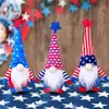 Patriotisk Gnome American Independence Day Dwarf Dock 4th of July Gift Stjärnor och Stripes Handgjorda Skandinaviska Ornaments Kids Doll