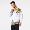 Moda di alta qualità 3D Splash Paint Print Slim Fit Camicie Mens Luxury manica lunga casual Camicie Top M-3XL 210714