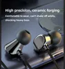 Earphones Ceramic In-Ear Headphones For Samsung Android Apple Mobile Phones Wired Earbud Bass Music Earplugs Intelligent Noise Reduction Sports Play Game Headset