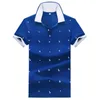 Men's Tops Summer Cotton Printed Polo Shirts Brands Short Sleeve Camisas Stand Collar Male Golf Shirt Breathable Business Shirt 210308