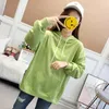 Damskie Bluzy Bluzy Kobiety 2021 Jesień Zima Plus Rozmiar 4XL Z Długim Rękawem Kieszonkowy Pullover Hoodie Kobieta Casual Bluza z kapturem