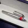 Top Luxury Magnetic pen Limited edition M series Silver and Gray Titanium Metal Roller ball pen Ballpoint pens Stationery Writing office supplies As Birthday Gift