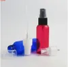 Travel Small 50ml blu trasparente ambra verde rosso rosa bianco plastica nebulizzatore spray bottiglia di profumo profumo liquido atomizzatore tappo spruzzatore di alta qualità