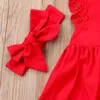 2Pcs Newborn Infant Baby Girl 0-24M Lace Romper Dress Jumpsuit Outfit Clothes Headband G1221