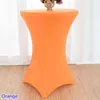 22 Colours Wedding Table Cover Spandex Cocktail Cloth Lycra High Bar Linen Banquet el Party Decoration 211103