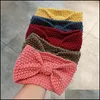 Other Festive Supplies Home & Garden Knitted Crochet 12 Colors Women Winter Sports Bowknot Hair Band Turban Yoga Headband Beanie Cap Headban