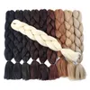 Jumbo Braids Synthetic Pure Blonde Pink Green Ombre Color 24In 100g Extension Box Hair African Braids