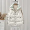 Zimowa kurtka bez rękawów Kobieta Down Kamizelka Duck Down Puffer Waistcoat Ultra Lekarna Norwiarz Outwear Kobiety Gilet 210910