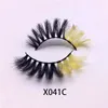 20mm Colored Eyelash 25mm Faux 3D Mink Eyelashes 20 Styles Fluffy Big Full Strip Lashes Makeup