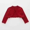 Blu navy per bambini maglione cardigan giacca per bambini rosso ragazza in cotone cappotto da spiaggia vestiti per ragazze per 1 2 3 4 5 6 8 anni 195108 211204