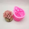 3D Rose Skull Silicone Mold DIY Candle Gips Silikon Mögel Halloween Dekorationsverktyg 210702