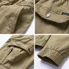 Winter Cargo Pants Män Outdoor Jogger Overaller Höst Taktisk Militär Pant Casual Sweatpant Men 100% Bomull Byxor 210709