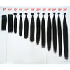 Vente en gros Double dessiné Silky 12A Virgin Hair Extension Brésilienne 12 à 28inches Couleur naturelle Coupée de la jeune fille en bonne santé