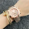 Brand Quartz wrist Watches for women Lady Girl 3 Dials style Metal steel band Watches M59