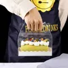 StoBag 10pcs Transparent Tote Boxes With Paper Tray For Baby Show Birthday Party Cake Decorating Supplies Cookies Food Package 210602