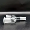 Adaptateur en verre 14.5mm 18.8mm Mâle Femelle Double Bol Narguilé Accessoires 3 Joint Sur Une Goutte Deux Taille Wishbone Splitter Adaptateurs Givrés Pour Bong