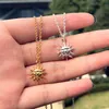 Designer Necklace Luxury Jewelry Vintage Sun and Moon Charm Celestial Dainty For Women Boho Stainless Steel Chain Couple Collier Femme