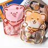 4 Stili Cute Cartoon Bear Snack Bag Borsa autosigillante Confezione di alimenti al forno Piccola borsa con cerniera fine RRD7711