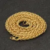 Chains 2021 Men Necklace Fashion Luxury Jewerly Hip Hop Cuban Punk Yellow Gold Plated Classic Rope Chain Male Pendan5294323