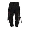 Pantalon de cargaison pour hommes de travail avec poches Boucle de boucle Techwear Pantalons HSJ88 210715