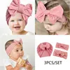 3pcs / set baywell baby muslin turban hatt elastisk huvudband mommy dotter båge knut kepsar förälder-barn hår spädbarn tillbehör