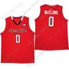 2021 New NCAA Texas Tech Jerseys 0 Mac McClung College Basketball Jersey Red Size Youth Adult All Stitched Embroidery