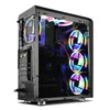 Hestart ATX Computer Gaming Case Desktop Support M-ATX / ITX moderkort för PC Gamer med USB3.0 - Svart