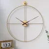 Zegary ścienne Nordic ins prosty kreatywny zegar hiszpański styl kutego żelaza metalowego stolika restauracyjna Sypialnia pojedyncza pierścień1436171