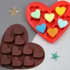 Bakning Moulds10 Även kiselbakning Rätter Chokladform Hjärtform Engelska Brev DIY Cake Mold Love Ice Fack Jelly Soft Candy RRD13417