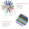 72pcs Colored Pencils Set Watercolor Kit With Portable Slot Case ener Blending Colors Soluable Drawing Sketching Y200709