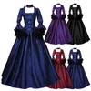 Casual Dresses Lady Medeltida Vintage Retro Gothic Cosplay Dress Women Ball Gown Lace Petal Sleeve Evening Party Court Maxi Vestidos