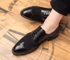 İş Siyah Deri Ayakkabı Erkek Casual Elbise Klasik İtalyan Örgün Oxford Ayakkabı Erkekler için