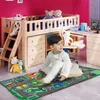 Barnens utbildningsmatta Traffic Urban Road Led Baby Play Mat Crawling Pad Kids Rug Spädbarn Non-Slip Utveckling Mats Blanket 210724