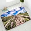 Bath Mats Natural Scenery Non-Slip Forest Mountain Lake Grassland Bedroom Kitchen Doormat Washable Floor Mat Absorbent Carpet