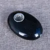 Smoking Pipe Natural Obsidian Oval Crystal Pipe Palm Stone Quartz Healing Crystal Reiki Egg Portable Trip Smoke Tobacco