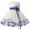 Abito da ragazza di fiori abiti estivi 2021 Tulle Princess Baby Wedding Party Prom Costume da indossare per bambini per Q0716